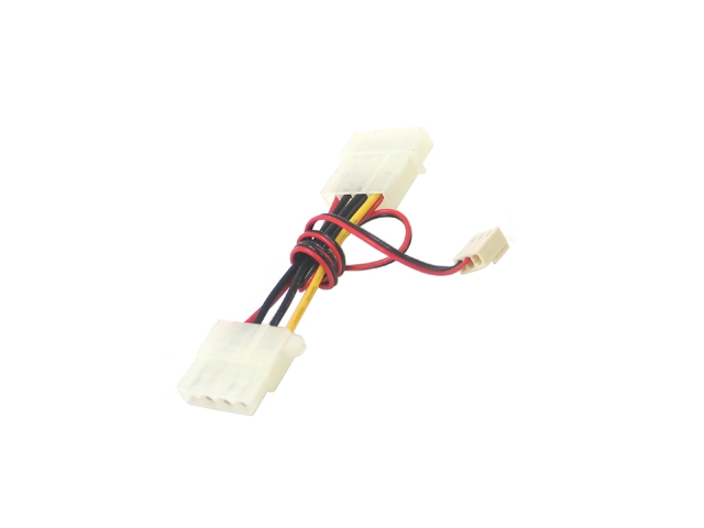 Kolink CFA02 Molex 5,25" dugó/aljzat -> 3pin dugó ventillátor tápkábel átalakító 