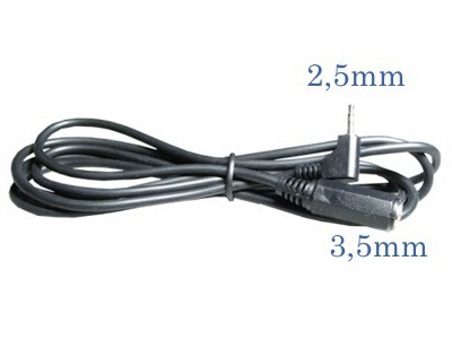 NTR 7691 2,5mm sztereo jack dugó - 3,5mm sztereo jack aljzat adapter kábel 1,5m 