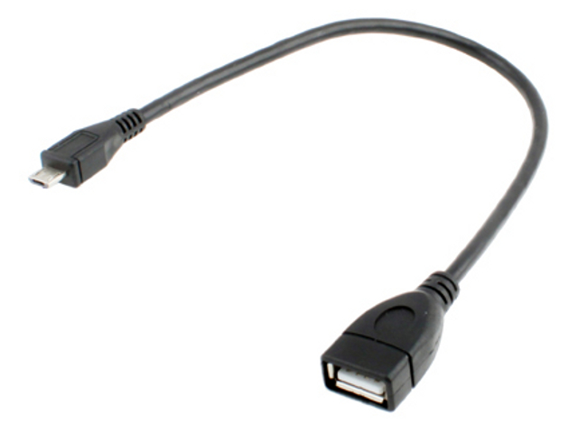 NTR CAB05 microUSB dugó - USB A aljzat OTG adatkábel 20cm - OTG kábel 