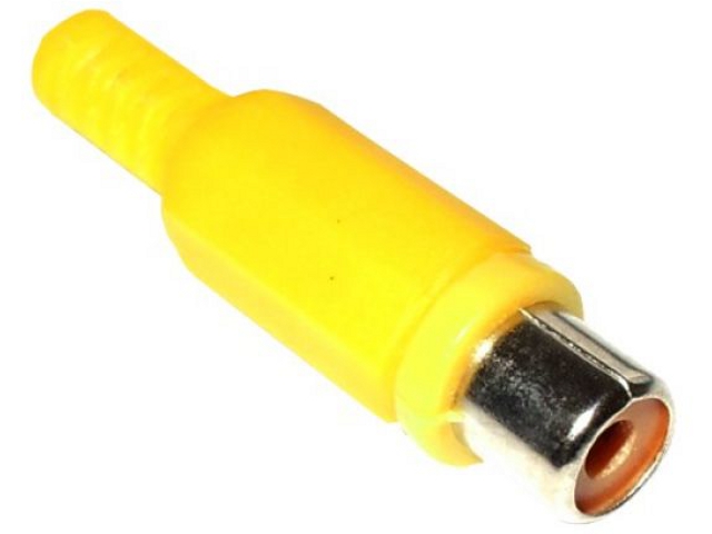 NTR SA0096 RCA aljzat - kábelre szerelhető - sárga 