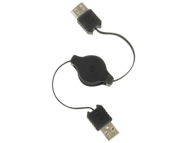 NTR CAB28 USB A dugó - USB A aljzat hosszabbító kábel 80cm (összetekerhető) 