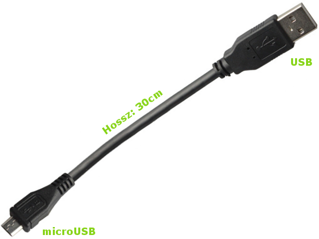 NTR CAB52 USB A dugó - microUSB dugó összekötő kábel 30cm 
