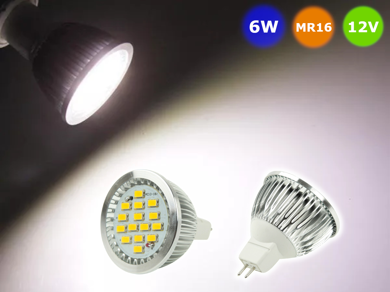 NTR LAMP26CW 6W LED lámpa MR16 12V 6000K 