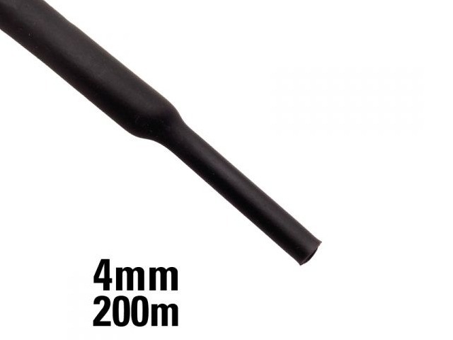 NTR 6104FK-200 4mm/2mm zsugorcső 1fm - fekete 