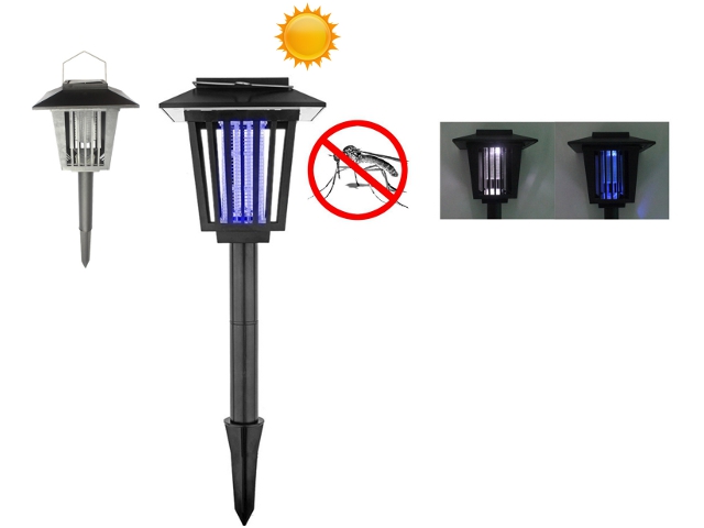NTR LAMP71UV Napelemes kerti szúnyogírtó UV LED lámpa leszúrható, vagy felakasztható 