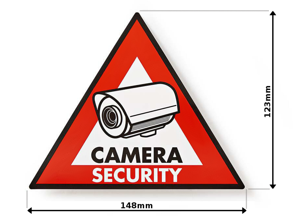 NTR STCK01CN Camera Security biztonsági figyelmeztető matrica 123x148mm - normál 